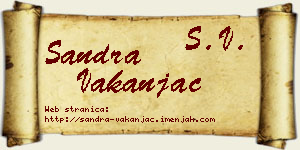 Sandra Vakanjac vizit kartica